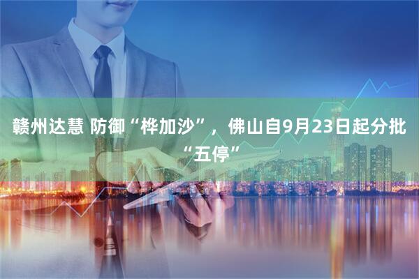 赣州达慧 防御“桦加沙”，佛山自9月23日起分批“五停”